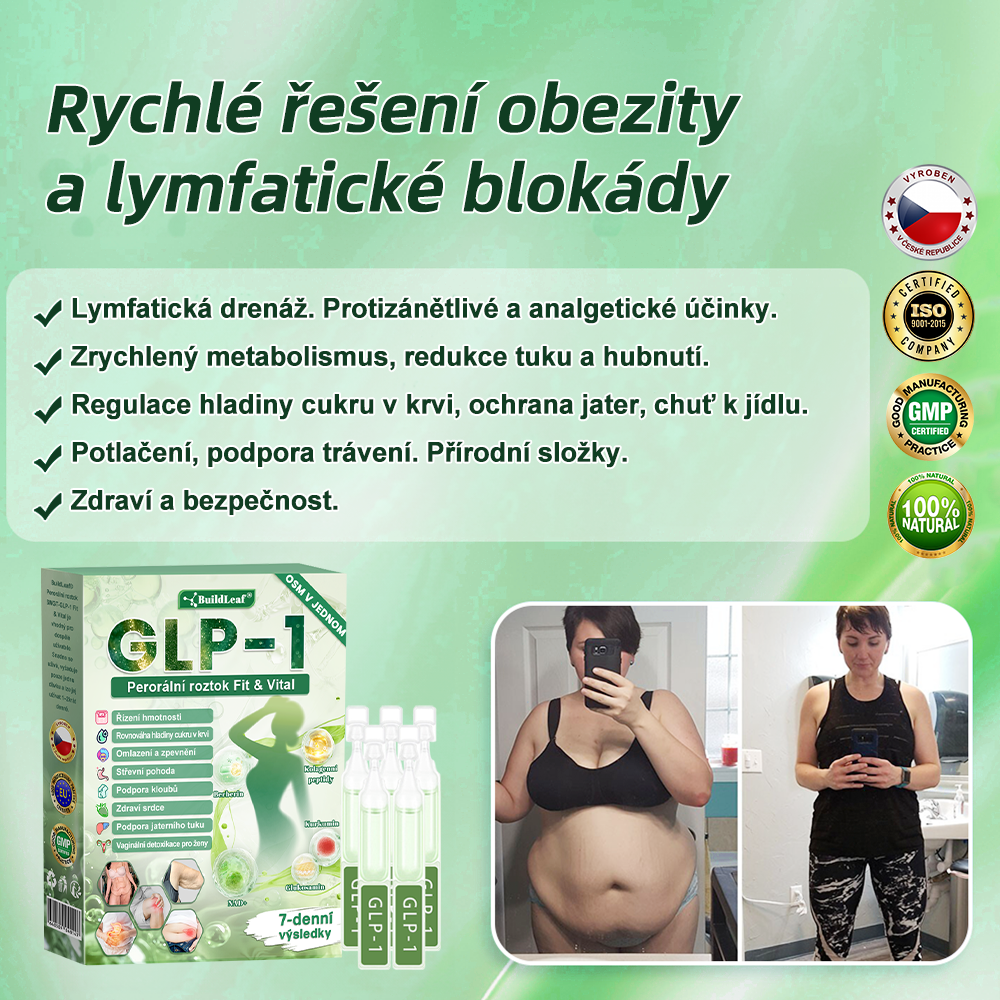 🎁Oficiální obchod ČR | BuildLeaf® GLP-1 8-v-1 Fit & Vital Řešení (Jednou denně, viditelné změny za 7 dní) ✅ Obezita, kardiovaskulární zdraví, cukrovka, spánková apnoe, zdraví střev, problémy se klouby a další