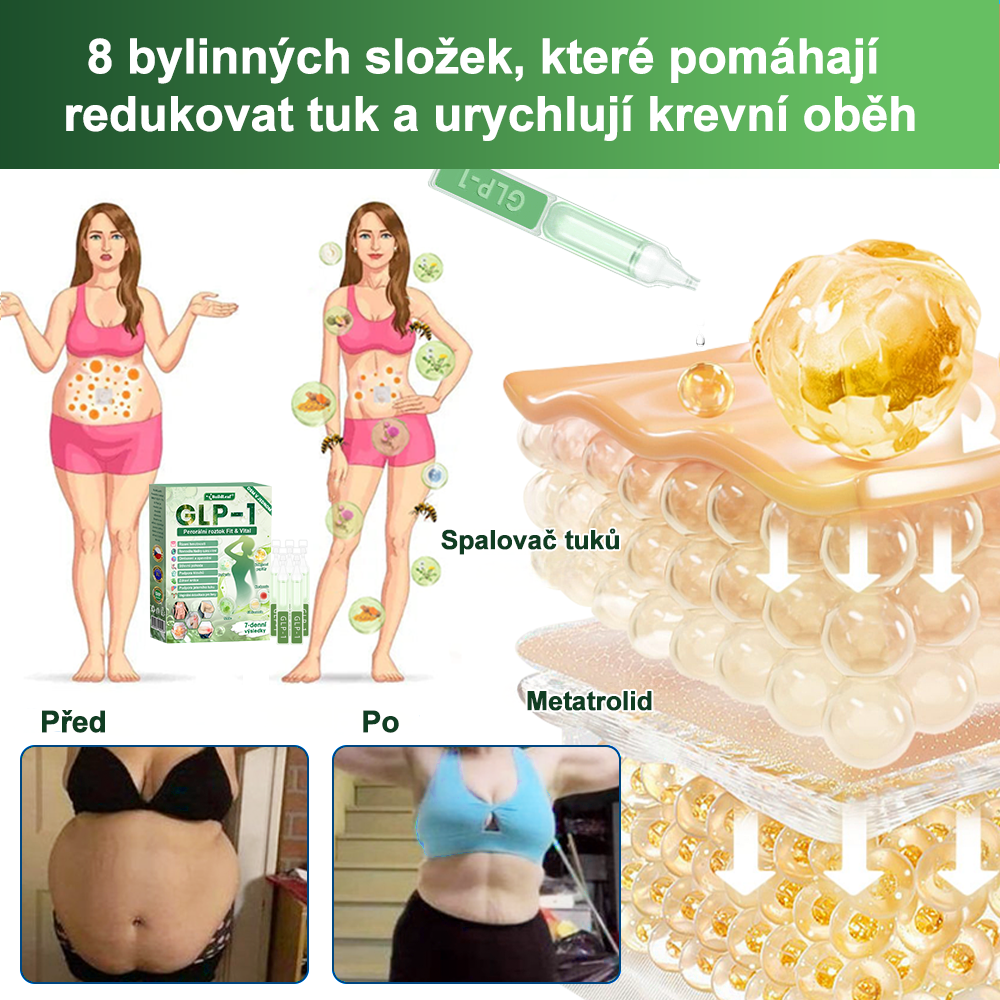 Oficiální obchod ČR | BuildLeaf® GLP-1 8-v-1 Fit & Vital Řešení (Jednou denně, viditelné změny za 7 dní)  Obezita, kardiovaskulární zdraví, cukrovka, spánková apnoe, zdraví střev, problémy se klouby a další 🌿