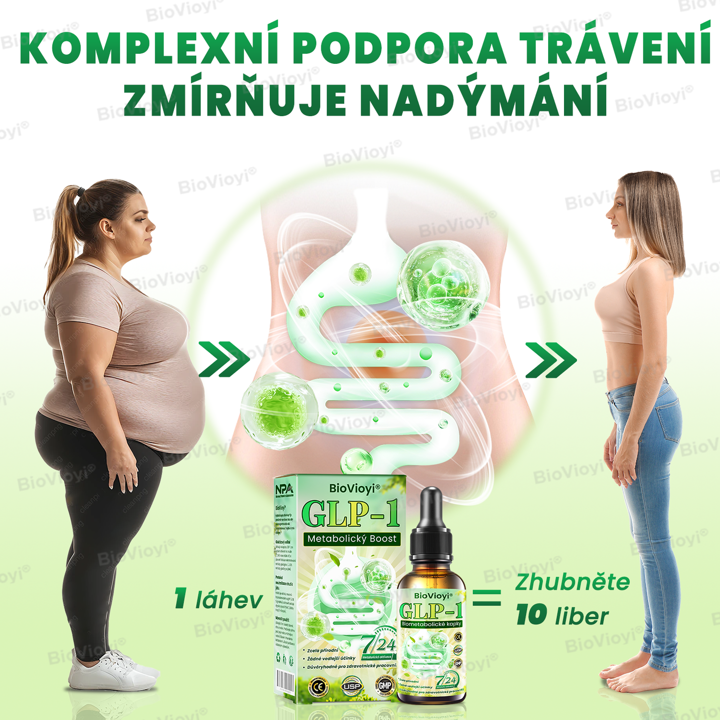 Doporučeno Klinikou Mayo | Oficiální obchod | BioVioyi® GLP-1 Metabolický Boost – kapky na hubnutí a zdraví 🔥 (Spalovač tuků v potravinářské kvalitě – vyvinutý Obesity Society)