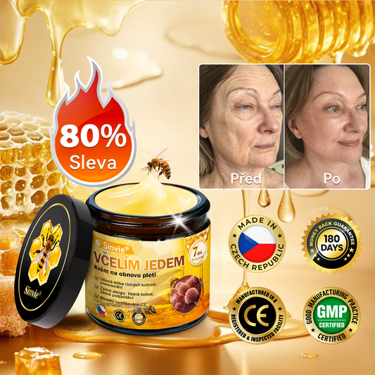 🎁Doporučení dermatologa 🐝 Sinvie® Krém na obnovu pleti s včelím jedem 🔥 Proti vráskám, pigmentovým skvrnám a ochablé pokožce – 50 ml
